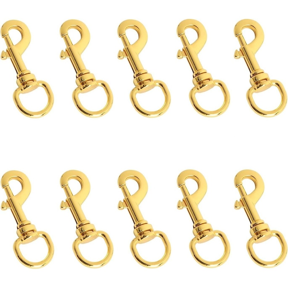 Wilikiva 10 Pcs 5/8 Inch Gold Swivel Lobster Claw Clasps Snap Hooks JW037-7